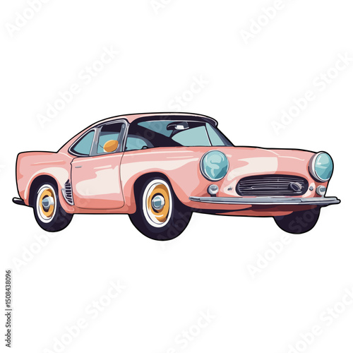 classic car vector illustration ai generated