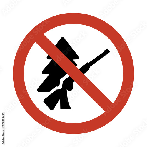 no weapons allowed sign vector illustration