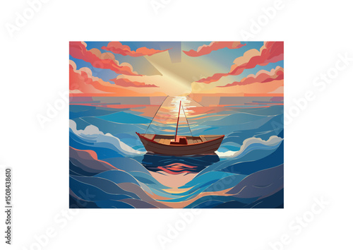 The boat became a mirror, reflecting the viewer's own aspirations for freedom and discovery.
The image also evoked a sense of profound peace. There was no turbulence, no storm clouds gathering on the 