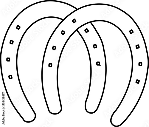 horseshoe vector illustration. Horseshoe icon