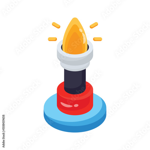 Have a look at this 2d style light icon