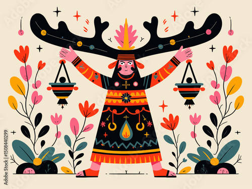 nordic traditions Asatru symbol illustration