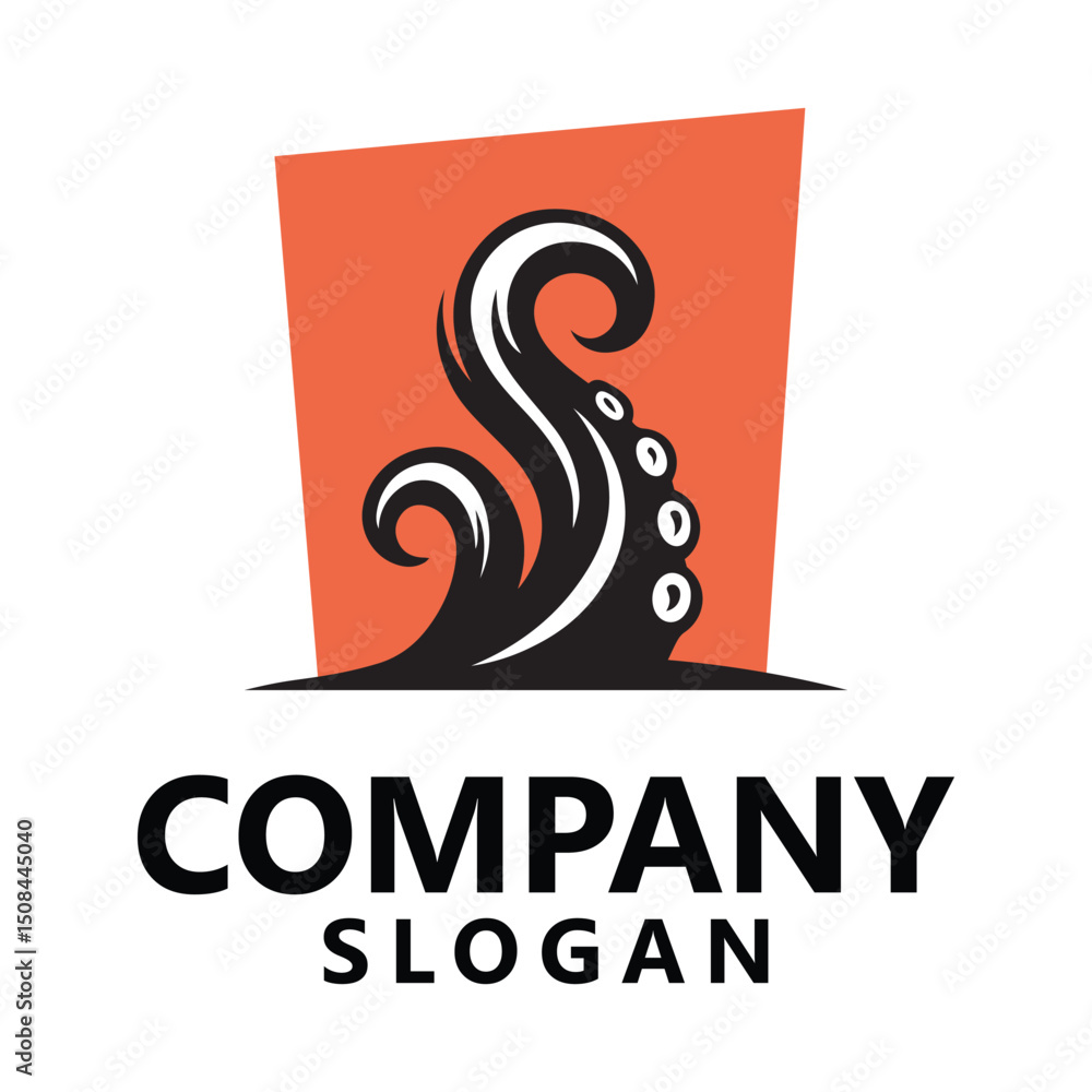 Fototapeta premium Professional Company Slogan Logo with Tentacle Design