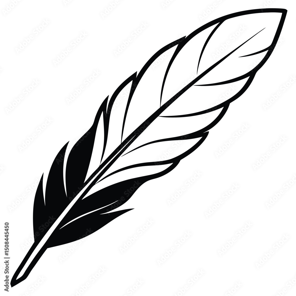 Obraz premium feather on white background