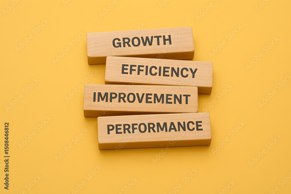Naklejka premium Wooden Blocks Displaying Words Like Trust and Honesty Representing Key Business Ethics and Core Values
