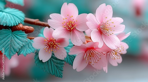 Delicate Pink Flowers in Bloom