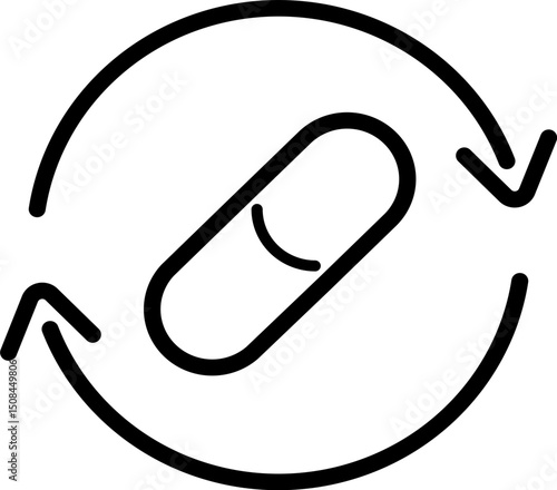 Prescription refill process icon design