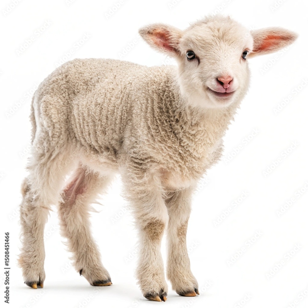 Fototapeta premium lamb isolated on white background 