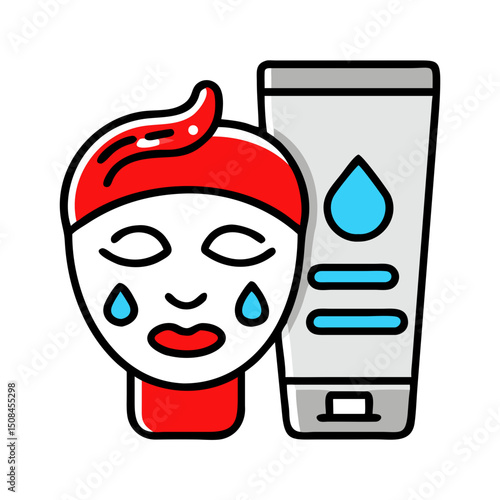 Cosmetic mask and lotion tube.