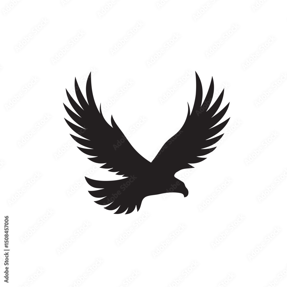 Fototapeta premium eagle logo vector Bold and clean eagle logo vector, with sharp lines and a strong silhouette 