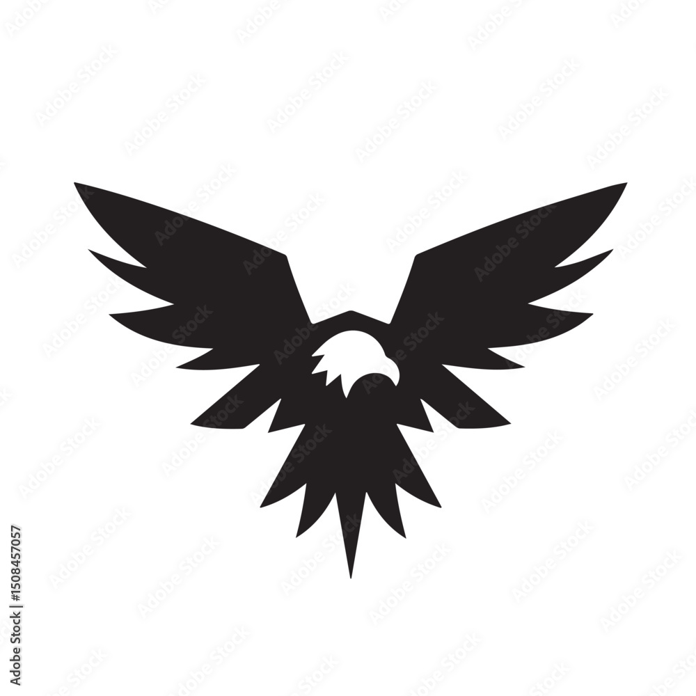 Fototapeta premium eagle logo vector Bold and clean eagle logo vector, with sharp lines and a strong silhouette 