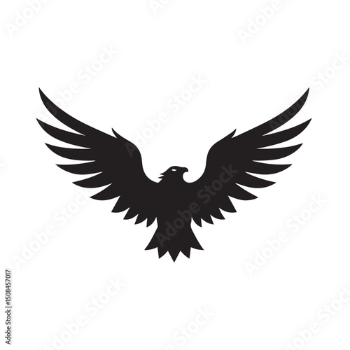 eagle logo vector Bold and clean eagle logo vector, with sharp lines and a strong silhouette 
