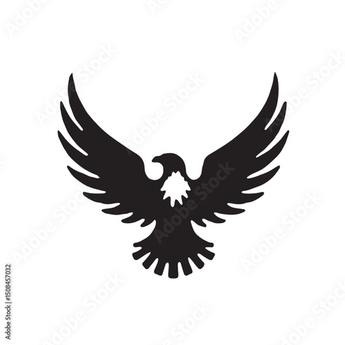 eagle logo vector Bold and clean eagle logo vector, with sharp lines and a strong silhouette 
