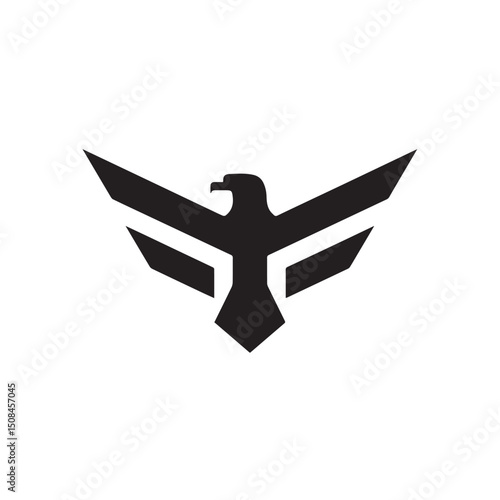 eagle logo vector Bold and clean eagle logo vector, with sharp lines and a strong silhouette 
