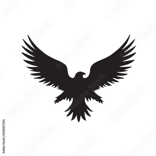 eagle logo vector Bold and clean eagle logo vector, with sharp lines and a strong silhouette 
