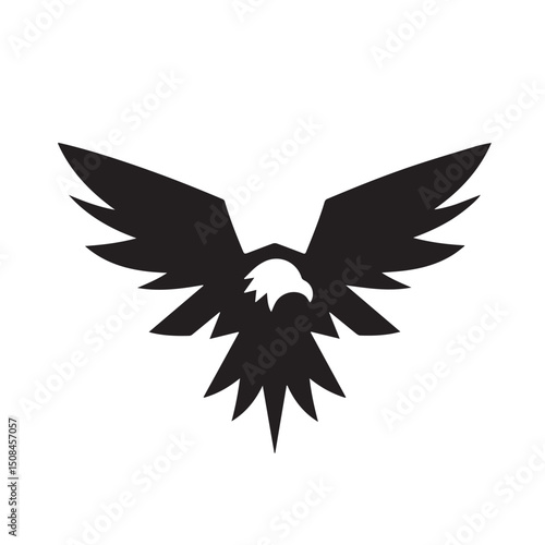 eagle logo vector Bold and clean eagle logo vector, with sharp lines and a strong silhouette 
