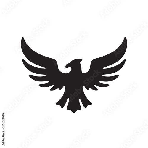 eagle logo vector Bold and clean eagle logo vector, with sharp lines and a strong silhouette 
