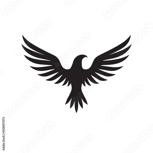 eagle logo vector Bold and clean eagle logo vector, with sharp lines and a strong silhouette 
