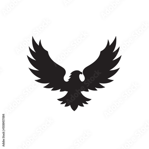eagle logo vector Bold and clean eagle logo vector, with sharp lines and a strong silhouette 
