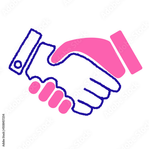Business deal sealed with handshake