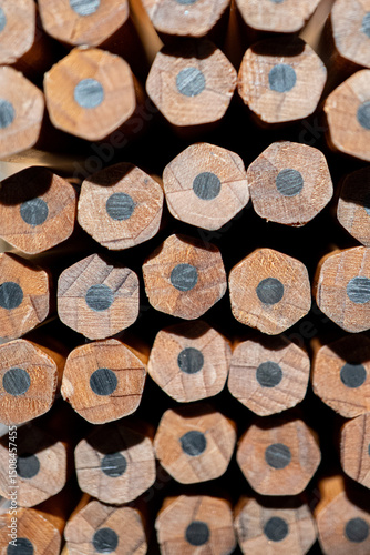 Wallpaper Mural Stacked wooden pencils ready for use Torontodigital.ca