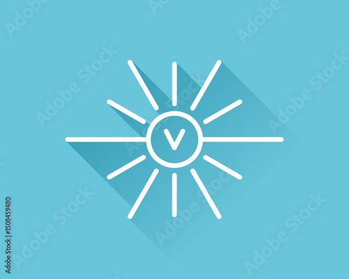 Wallpaper Mural Simple photovoltaic symbol to represent solar power or energy. Torontodigital.ca