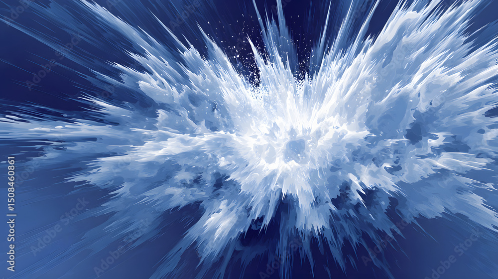 Obraz premium powerful water burst vector illustration