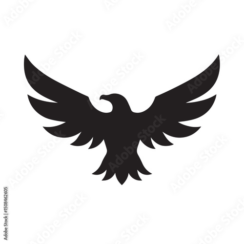 eagle logo vector Bold and clean eagle logo vector, with sharp lines and a strong silhouette 
