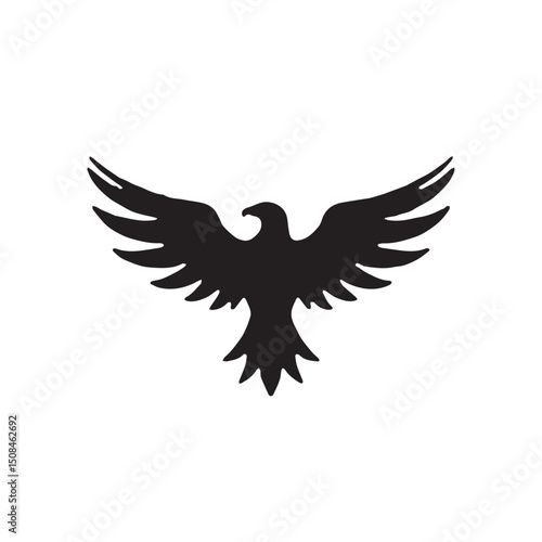 eagle logo vector Bold and clean eagle logo vector, with sharp lines and a strong silhouette 
