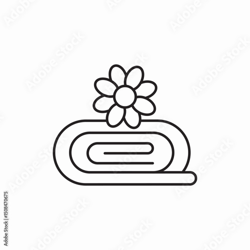 Spa massage towel service icon vector sign