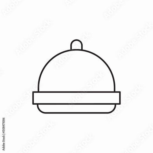 Food service restaurant dome icon vector sign