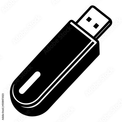 usb flash drive on white background .svg
