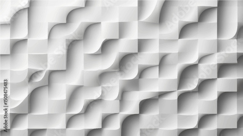 Abstract white background with futuristic  wave lines and smooth curve design illustration