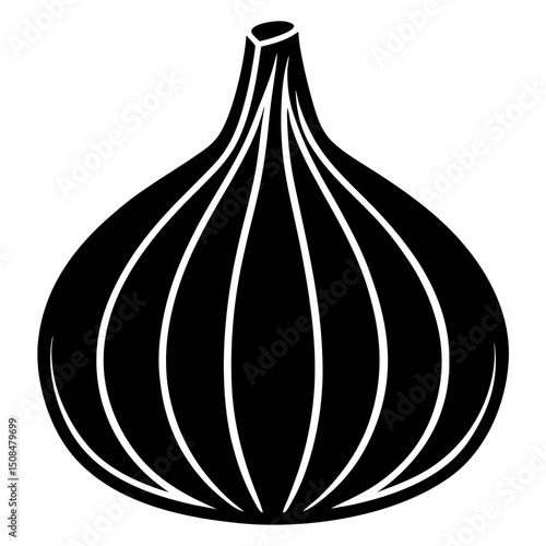garlic bulb on white background  