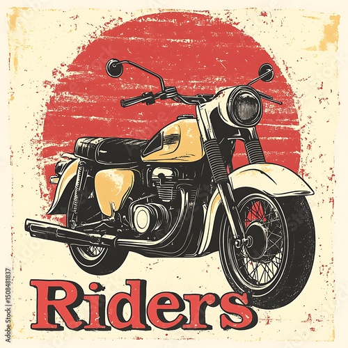 Vintage motorcycle graphic design.