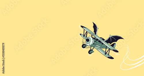 bat-winged plane of imagination