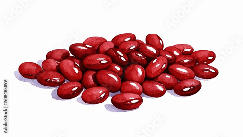 Garnet Still red beans isolated watercolor vector illustration svg