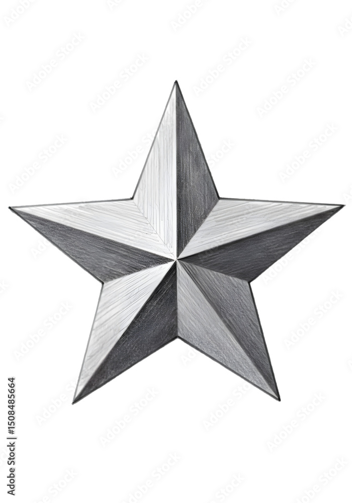 Obraz premium Silver star, detailed design