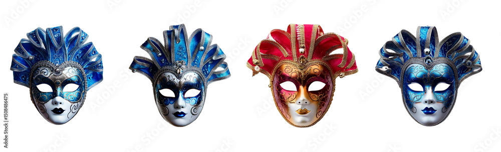 Venetian carnival mask isolated on transparent background Illustration Venetian carnival mask isolated on transparent background Illustration