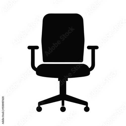 black office chair isolated