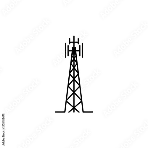 Communication Tower Antenna Signal Transmission
