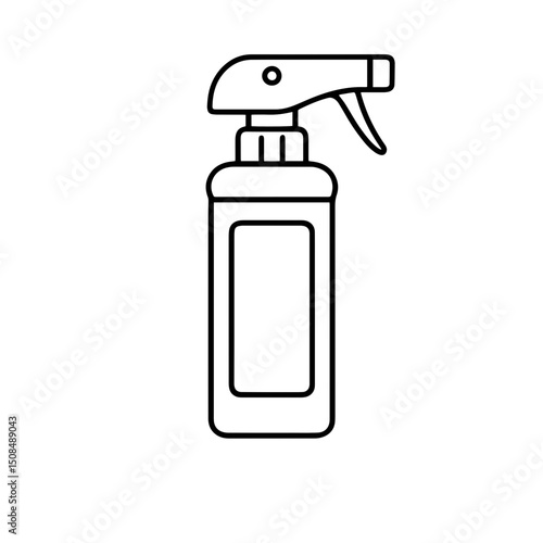 Cleaning Spray Bottle Illustration on White Background for Home Care, Cleaning Services, Environment Awareness, and DIY Projects