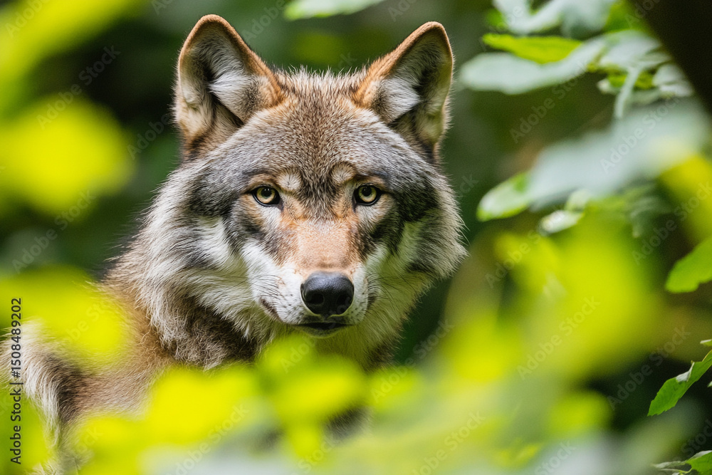 Intense Gaze of a Grey Wolf Intense Gaze of a Grey Wolf
