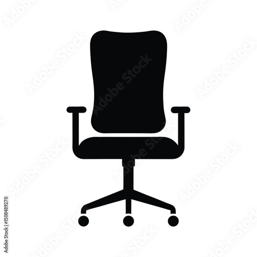 black office chair isolated