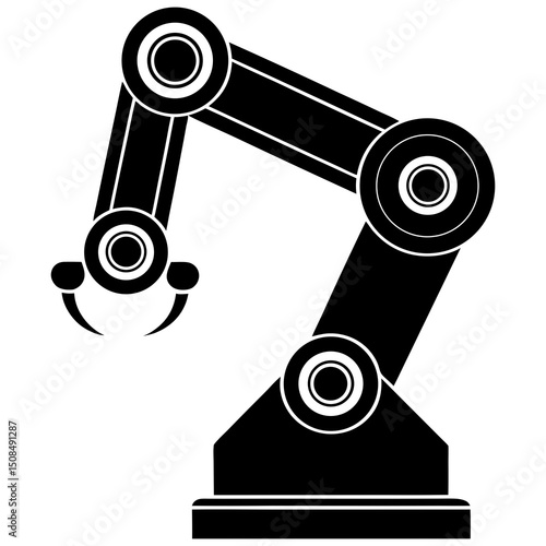 robotic arm on white background .svg