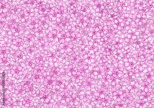 シームレスな芝桜の背景素材