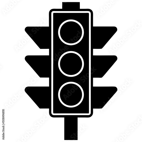 traffic light on white background