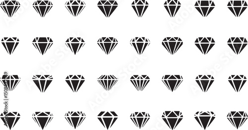 A detailed diamond illustration design featuring red green blue yellow cyan and magenta colors