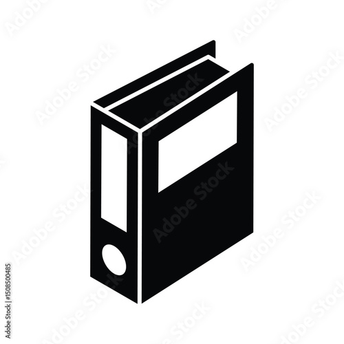 Easy to edit isometric icon showing a binder