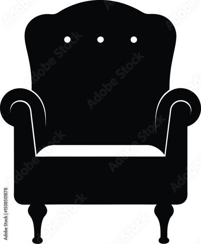 black leather armchair